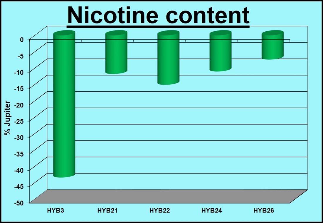 Nikotinvergleich der Sorten